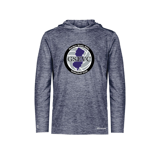 [FOLHCGNV-AS-LOGO2] Decker Men's Charge Hoodie (Adult S, Navy, Logo 2)