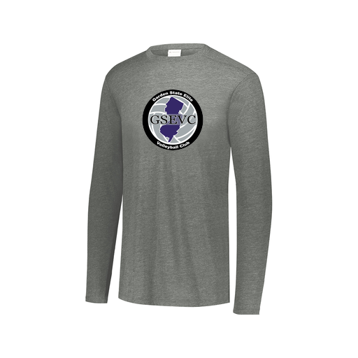 [FTLCUBGY-AXS-LOGO2] Decker Men's Tri-Blend T-Shirt - Long Sleeve (Adult XS, Gray, Logo 2)